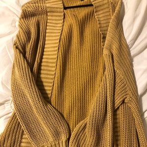 Yellow American eagle cardigan